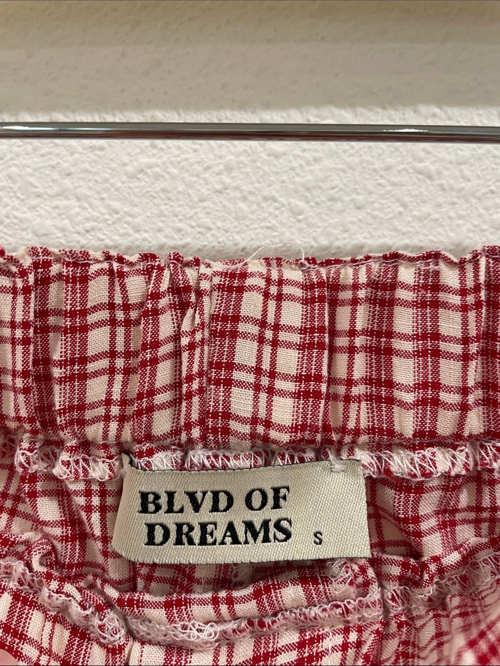 BLVD OF DREAMS Red Gingham Ruffle Boxer Shorts Coquette Cottagecore Milkmaid - Picture 4 of 6